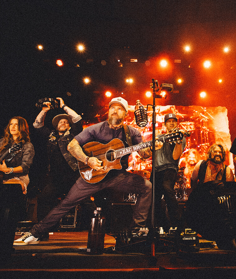 Multi-platinum and Grammy Award–winning Zac Brown Band performing onstage.